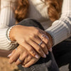 Crystal Crossover Open Ring - Broken horn
