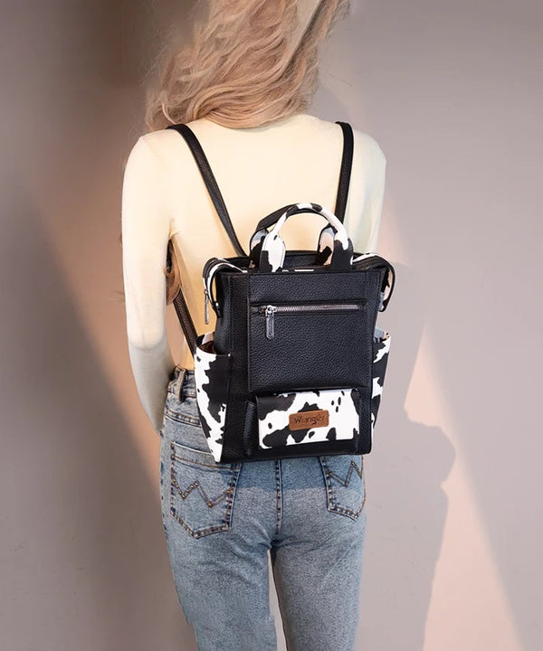 Wrangler Convertible Leather Backpack - Broken horn