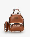 Wrangler Cow Print Mini Backpack W/Coin Pouch - Broken horn