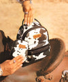Wrangler Cow Print Mini Backpack W/Coin Pouch - Broken horn