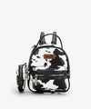 Wrangler Cow Print Mini Backpack W/Coin Pouch - Broken horn
