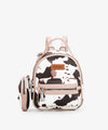 Wrangler Cow Print Mini Backpack W/Coin Pouch - Broken horn