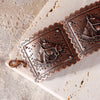 Wrangler Bronze Chain Horse Head Concho Cuff Bracelet - Bronze - Broken horn