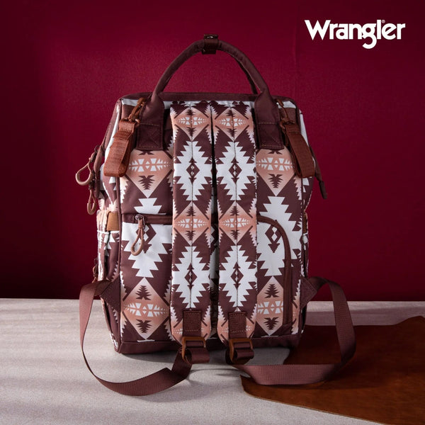 Wrangler Aztec Southwestern Print Diaper Bag - Broken horn
