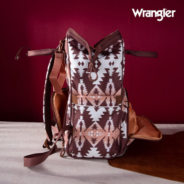 Wrangler Aztec Southwestern Print Diaper Bag - Broken horn