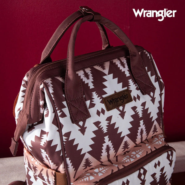Wrangler Aztec Southwestern Print Diaper Bag - Broken horn