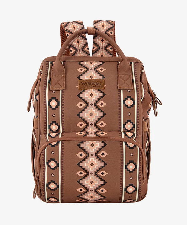 Wrangler Aztec Southwestern Print Diaper Bag - Broken horn