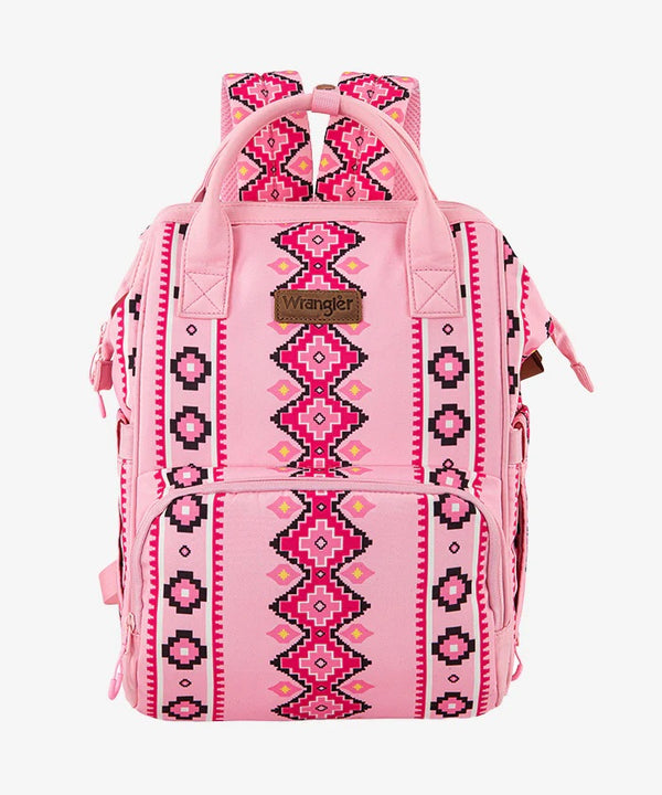 Wrangler Aztec Southwestern Print Diaper Bag - Broken horn
