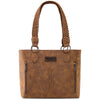 Wrangler Braided Detail Multi Pockets Concealed Carry Tote - Broken horn