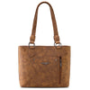 Wrangler Braided Detail Multi Pockets Concealed Carry Tote - Broken horn