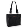Wrangler Braided Detail Multi Pockets Concealed Carry Tote - Broken horn