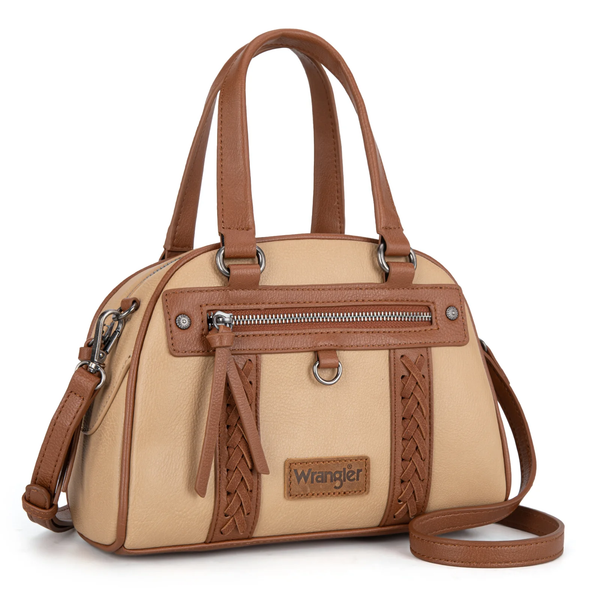 Wrangler Whipstitch Collection Satchel/Crossbody Bag - Broken horn