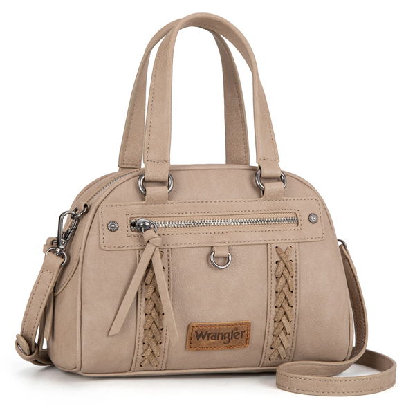 Wrangler Whipstitch Collection Satchel/Crossbody Bag - Broken horn