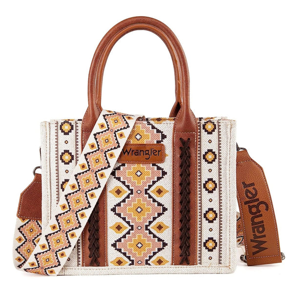 Wrangle Allover Aztec Dual Sided Crossbody Canvas Tote/CrossBody - Broken horn