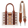 Wrangle Allover Aztec Dual Sided Crossbody Canvas Tote/CrossBody - Broken horn