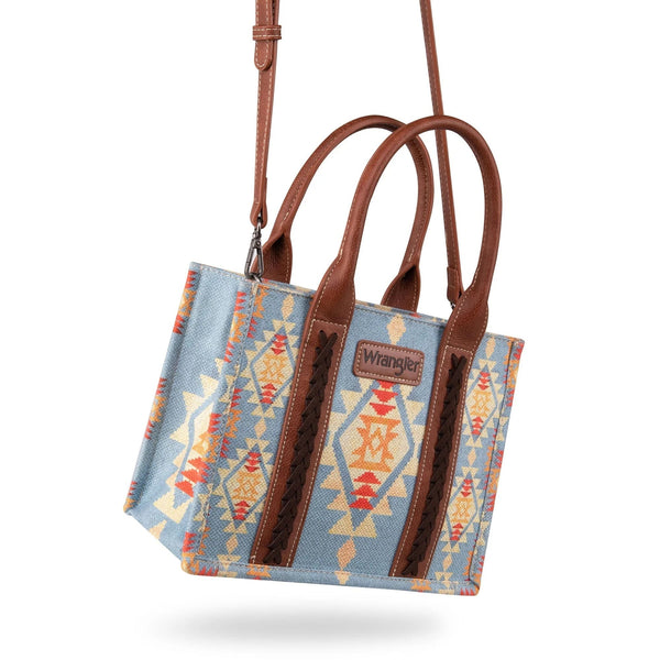 Wrangle Allover Aztec Dual Sided Crossbody Canvas Tote/CrossBody - Broken horn