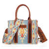 Wrangle Allover Aztec Dual Sided Crossbody Canvas Tote/CrossBody - Broken horn
