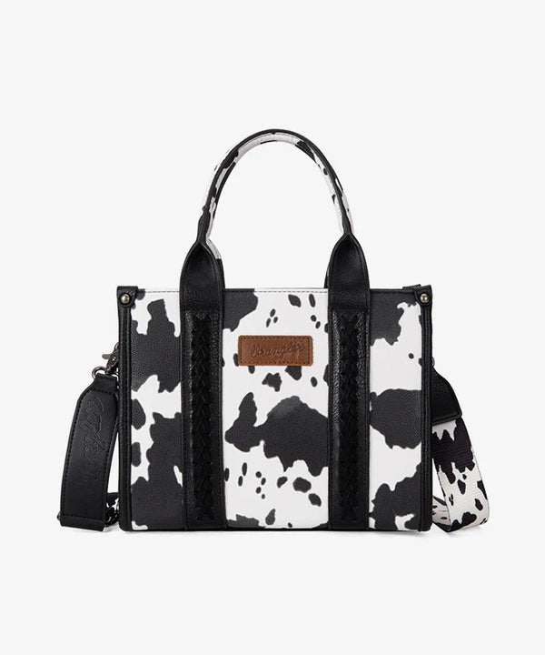 Wrangler Cow Print Concealed Carry Tote/Crossbody - Broken horn