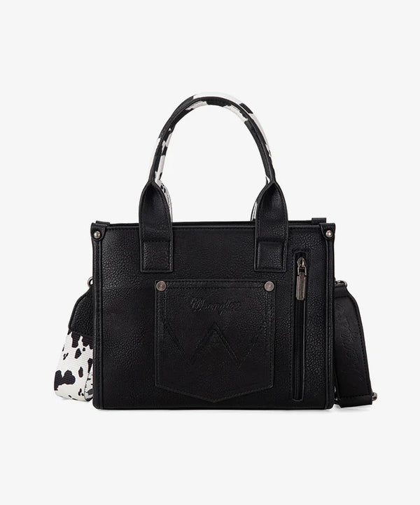 Wrangler Cow Print Concealed Carry Tote/Crossbody - Broken horn