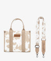 Wrangler Cow Print Concealed Carry Tote/Crossbody - Broken horn