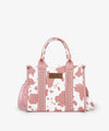 Wrangler Cow Print Concealed Carry Tote/Crossbody - Broken horn