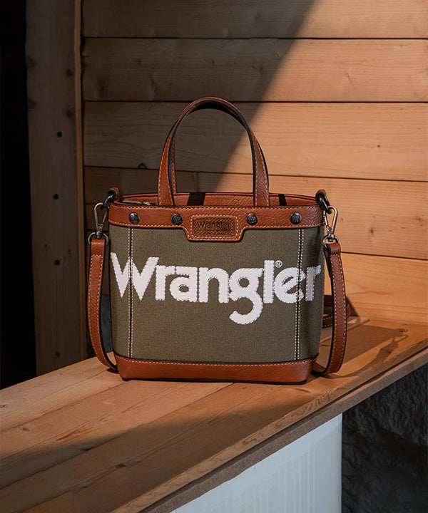 Wrangler Canvas Mini Tote/Crossbody - Broken horn