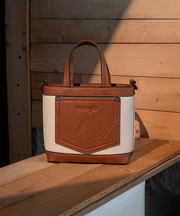 Wrangler Canvas Mini Tote/Crossbody - Broken horn