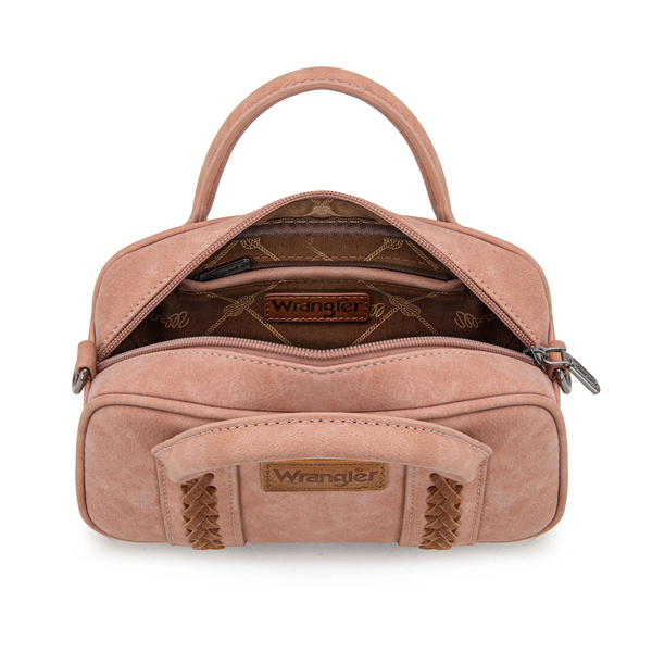 Wrangler Whipstitch Collection Mini Satchel/Crossbody Bag - Broken horn