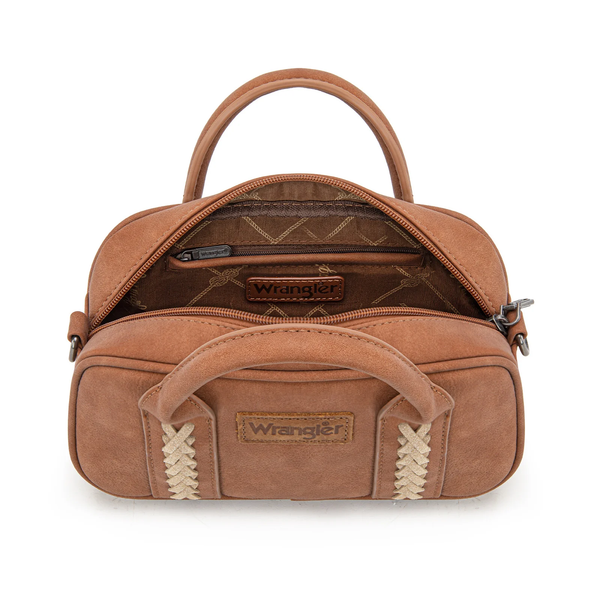 Wrangler Whipstitch Collection Mini Satchel/Crossbody Bag - Broken horn