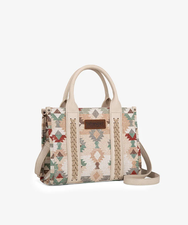 Wrangler Southwestern Print Canvas Tote Bag - Broken horn