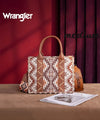 Wrangler Aztec Print Whipstitch Canvas Tote Bag - Broken horn