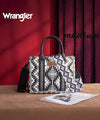 Wrangler Aztec Print Whipstitch Canvas Tote Bag - Broken horn