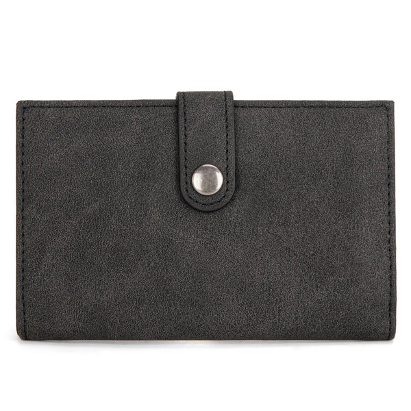 Wrangler Genuine Hair-On Cowhide Card Holder Bi-Fold Wallet - Broken horn