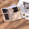Wrangler Genuine Hair-On Cowhide Card Holder Bi-Fold Wallet - Broken horn