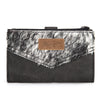 Wrangler Genuine Hair-On Cowhide Card Holder Bi-Fold Wallet - Broken horn