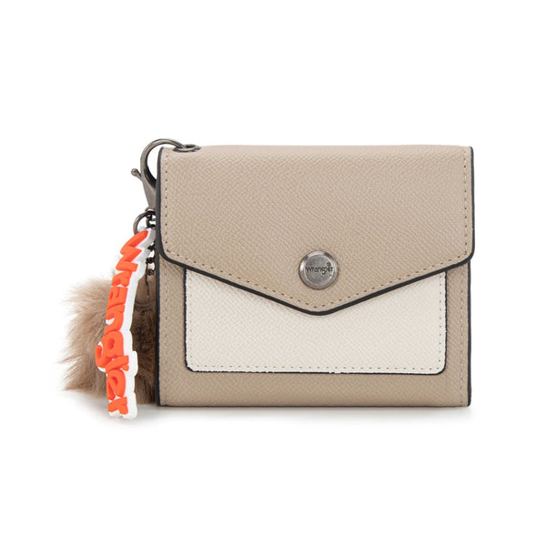 Wrangler Tri-Fold Wallet with Keyring Pom Pom - Broken horn