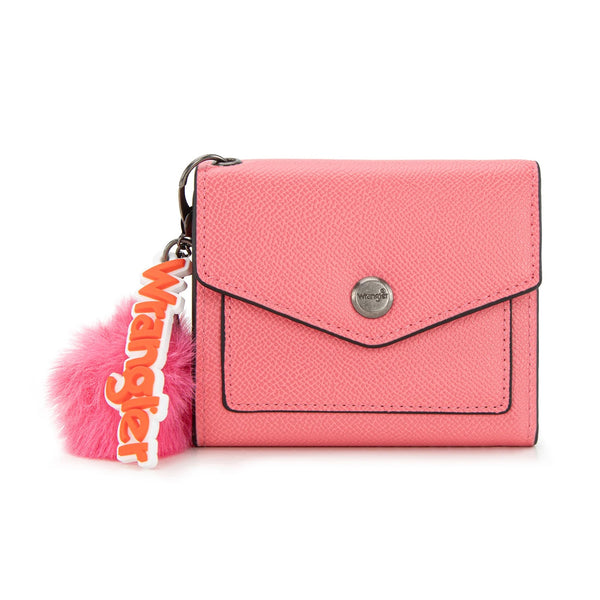 Wrangler Tri-Fold Wallet with Keyring Pom Pom - Broken horn