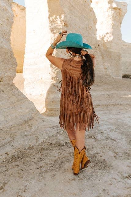 Ladies Suede Dress - Broken horn