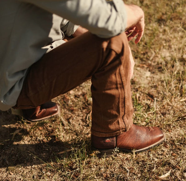 Rio Grande Fenix Rodeo Boot - Redwood - Broken horn