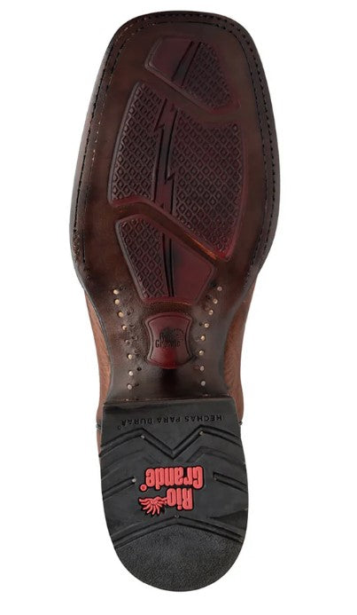 Rio Grande Fenix Rodeo Boot - Redwood - Broken horn