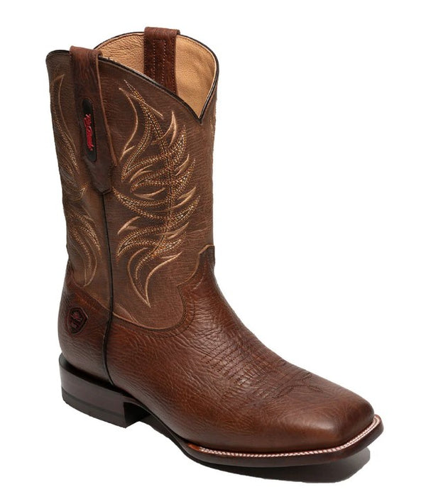 Rio Grande Fenix Rodeo Boot - Redwood - Broken horn