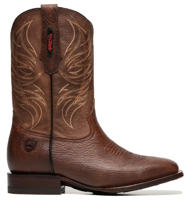 Rio Grande Fenix Rodeo Boot - Redwood - Broken horn