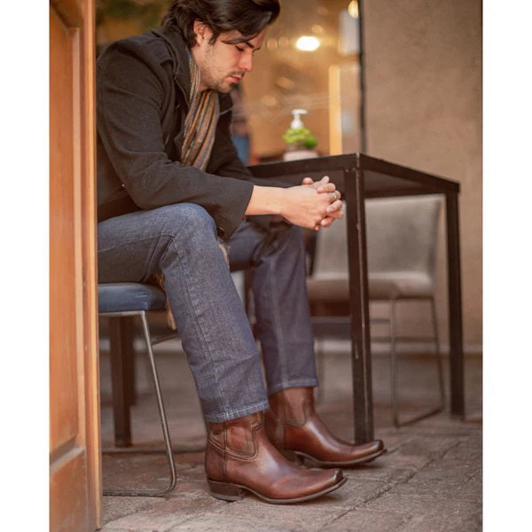 Rio Grande Marco Casual Leather Boots - Square Toe - Broken horn