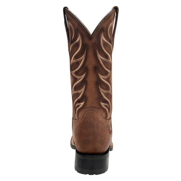 Rio Grande Michigan Western Boots - Wide Square Toe - Broken horn