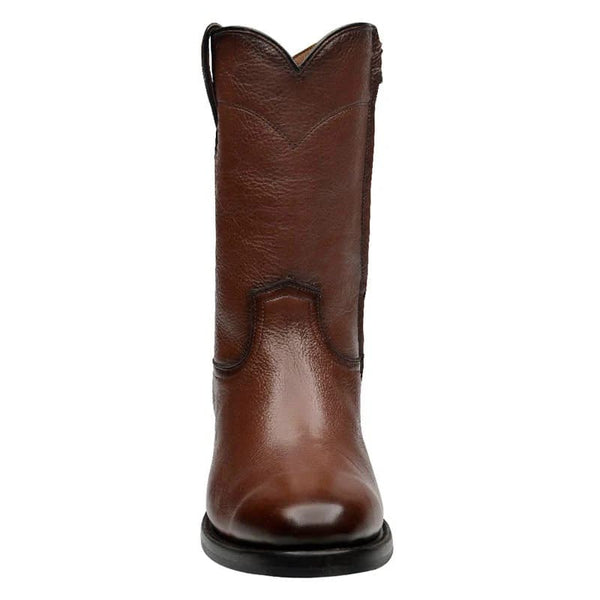 Rio Grande Wichita Roper Leather Boot with Side Closure - Round Toe - Broken horn