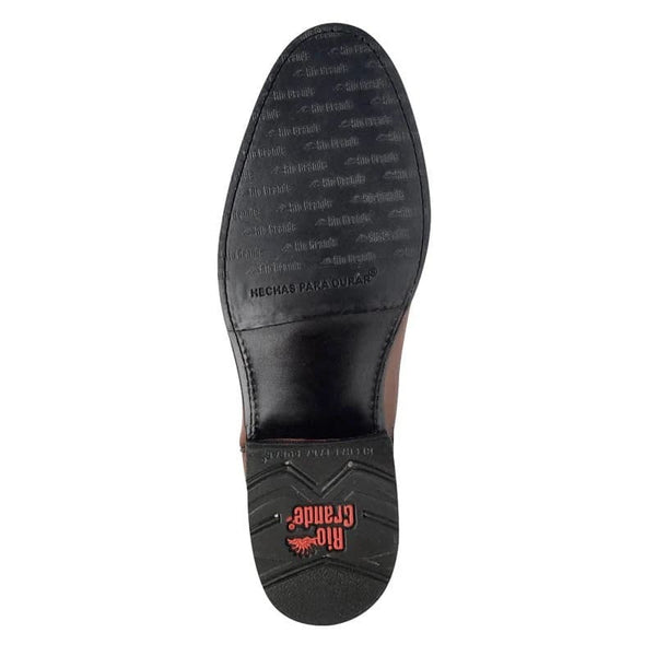Rio Grande Wichita Roper Leather Boot with Side Closure - Round Toe - Broken horn
