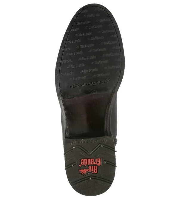 Rio Grande Wichita Roper Leather Boot with Side Closure - Round Toe - Broken horn