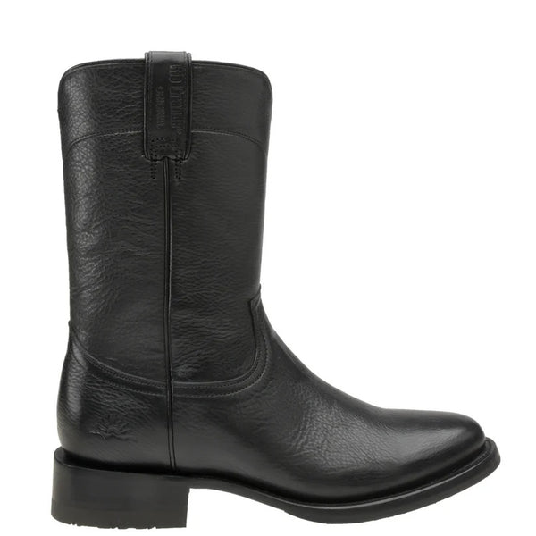 Rio Grande Wichita Roper Leather Boot with Side Closure - Round Toe - Broken horn