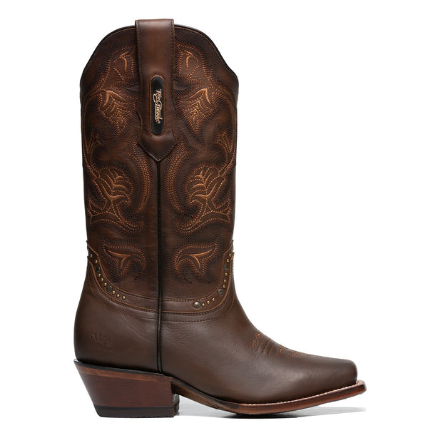 Rio Grande Sandy Embroidery Western Boots Square Toe - Broken horn