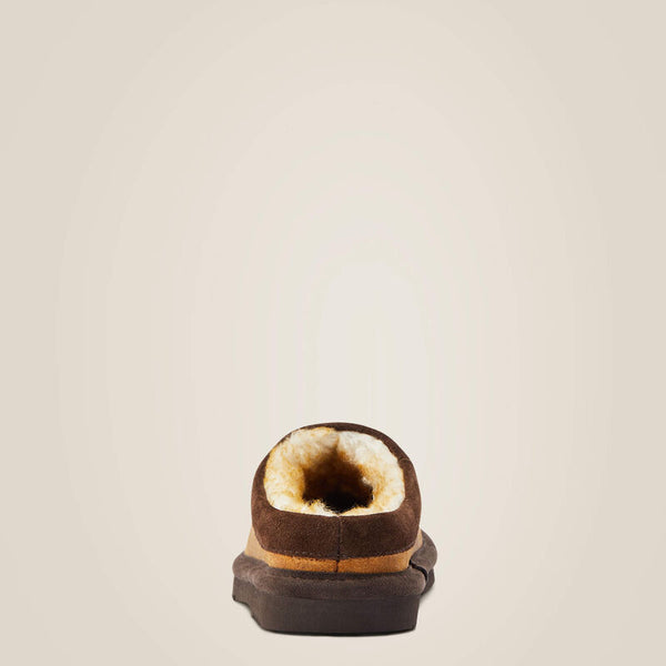 Ariat Boys Patriot Square Toe Slipper - Dusty Brown Suede - Broken horn
